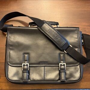Kenneth Cole Black Messenger Bag Briefcase NEW